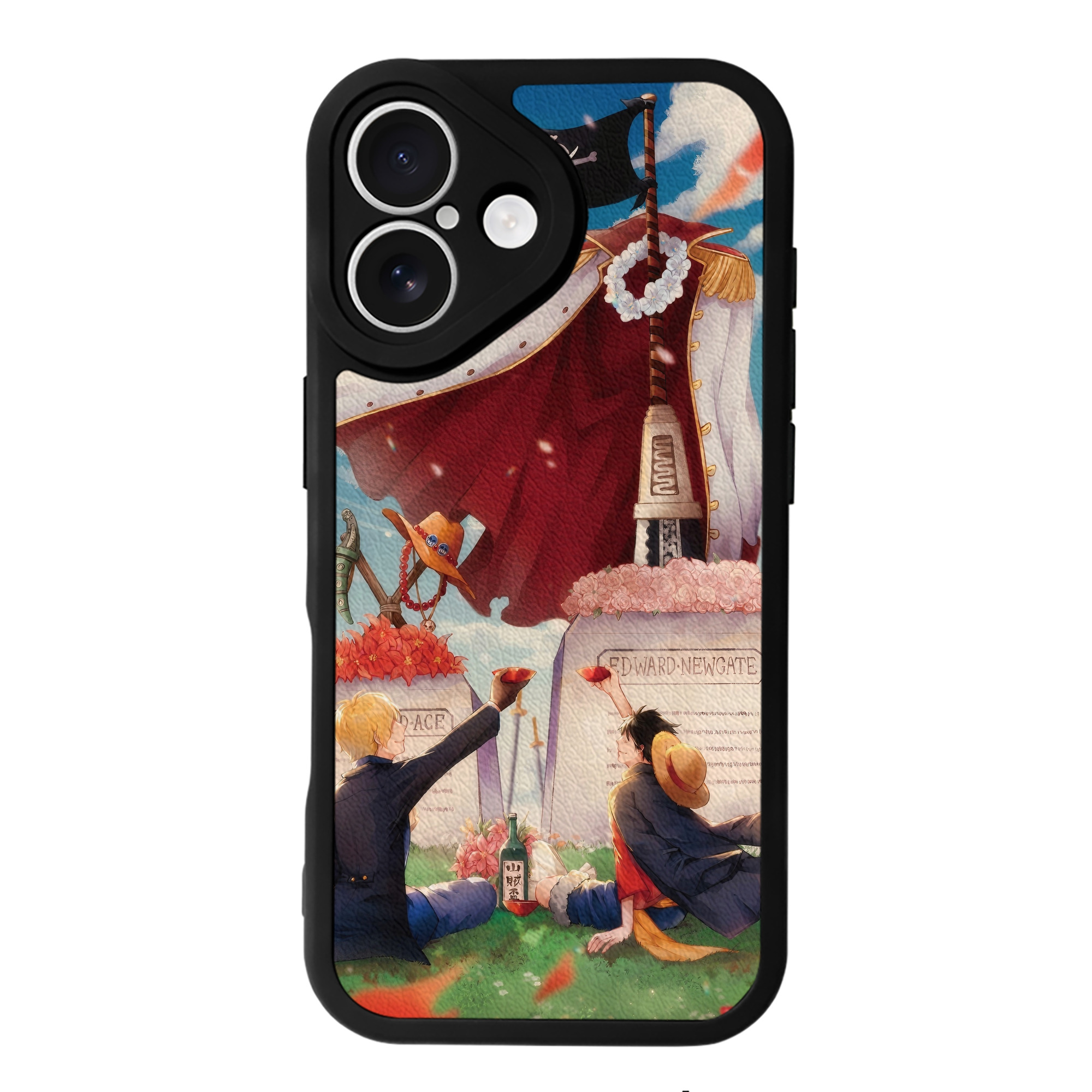 （画像用） ワンピース ONE PIECE 【iPhone 16シリーズ対応】シリコンスマホケース（レザー調） 材質：シリコン